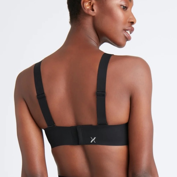 Knix Padded V-Neck Wireless Wide Strap Black Bra Size 6+ - Picture 4 of 9
